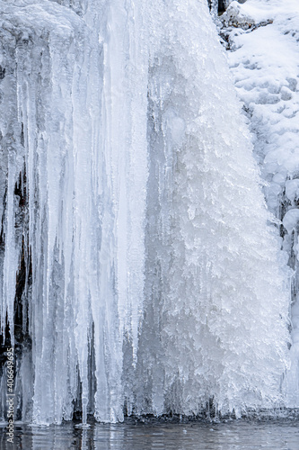 冬の古閑の滝 氷瀑 熊本県阿蘇市 Koganotaki waterfall ice cascade Kumamoto-ken Aso city