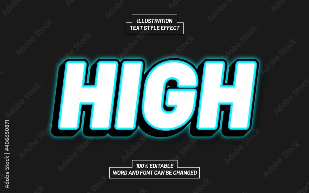 High Text Style Effect
