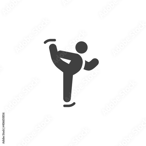 Figure skating vector icon. filled flat sign for mobile concept and web design. Figure skater glyph icon. Symbol, logo illustration. Vector graphics