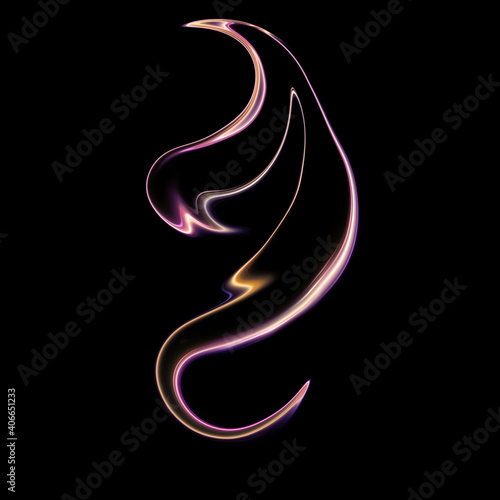 Liquid digital art background with black colors and abstract shapes in dynamic composition. Surreal smoke and marble elements