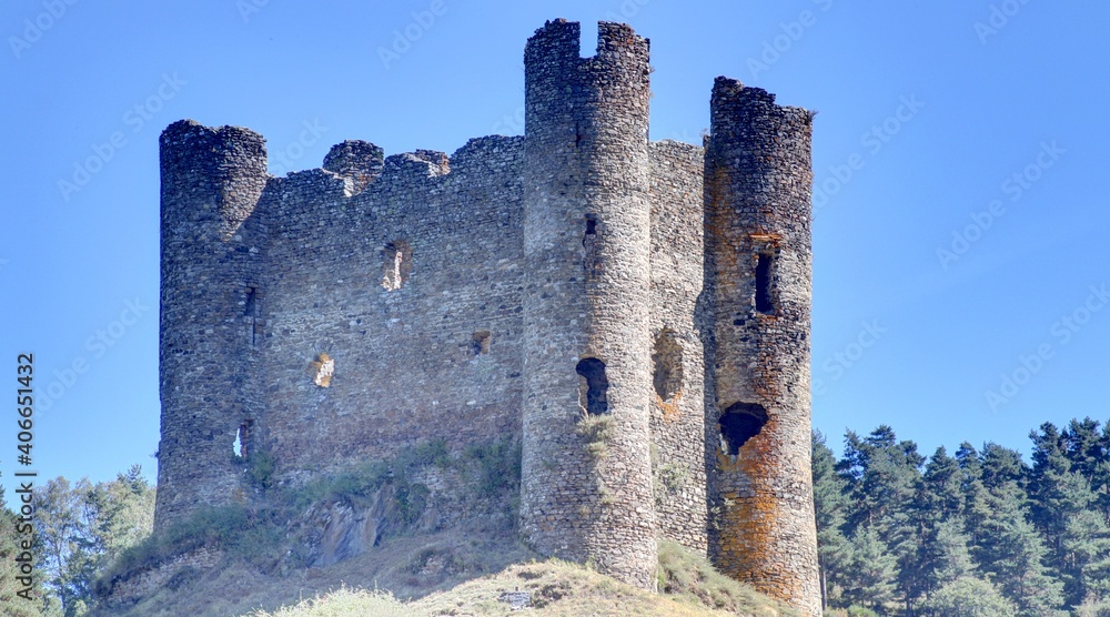 gorges de la Truyère et ruines du château d'Alleuze