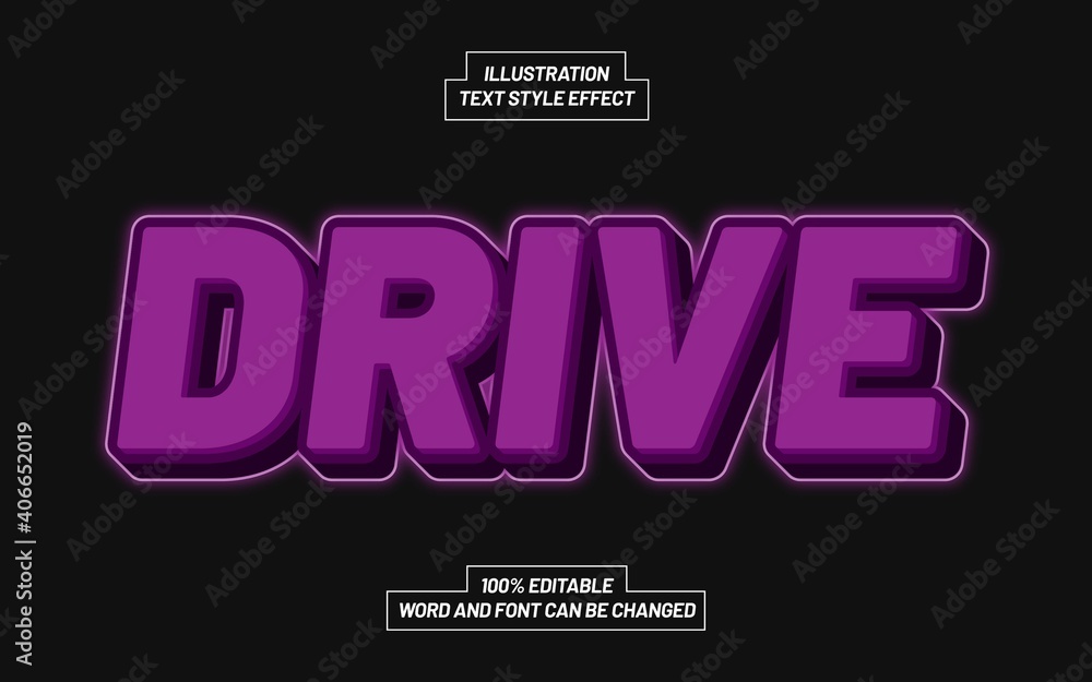 Drive Text Style Effect