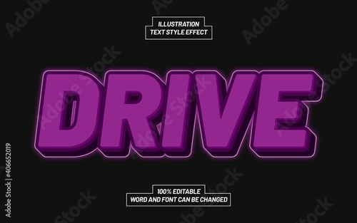 Drive Text Style Effect