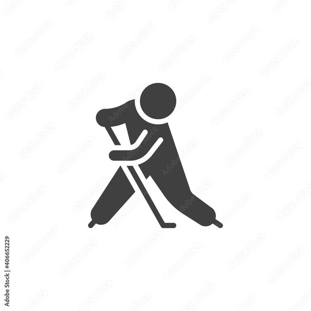 Ice hockey sport vector icon. filled flat sign for mobile concept and web design. Hockey player skating glyph icon. Symbol, logo illustration. Vector graphics Ice hockey sport vector icon. filled flat sign for mobile concept and web design. Hockey player skating glyph icon. Symbol, logo illustration. Vector graphics
