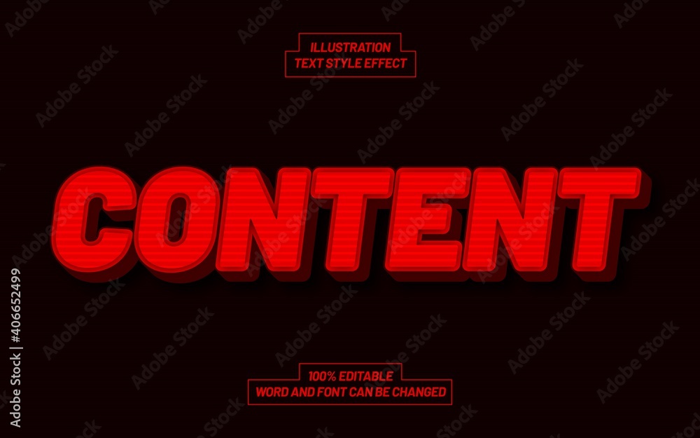 Content Text Style Effect