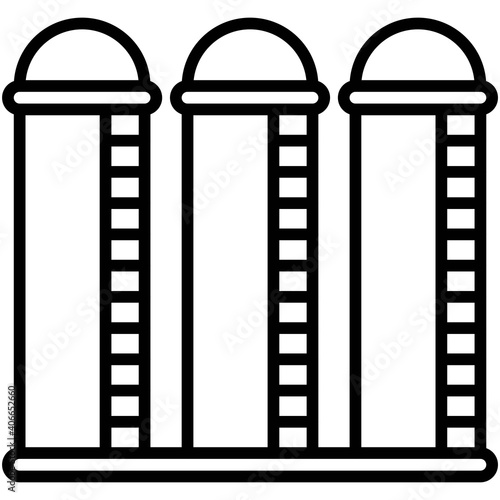 Silo or Water tank icon, Winter city related vector
