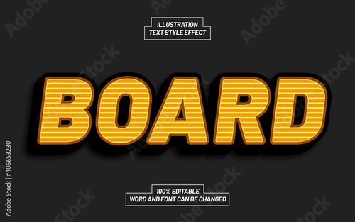 Board 3D Bold Text Style Effect