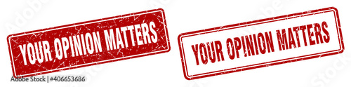 your opinion matters stamp set. your opinion matters square grunge sign