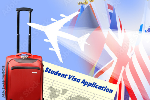 Student visa. Visa document...