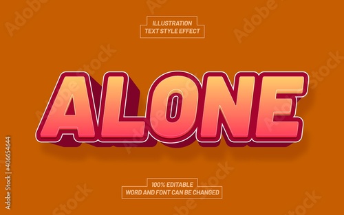 Alone Text Style Effect