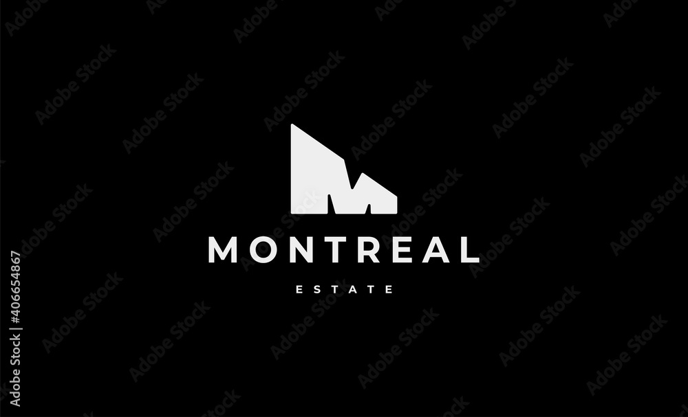 Letter M Real Estate Logo Design Vector Illustration Letter M Real Estate Logo Design Vector Illustration
