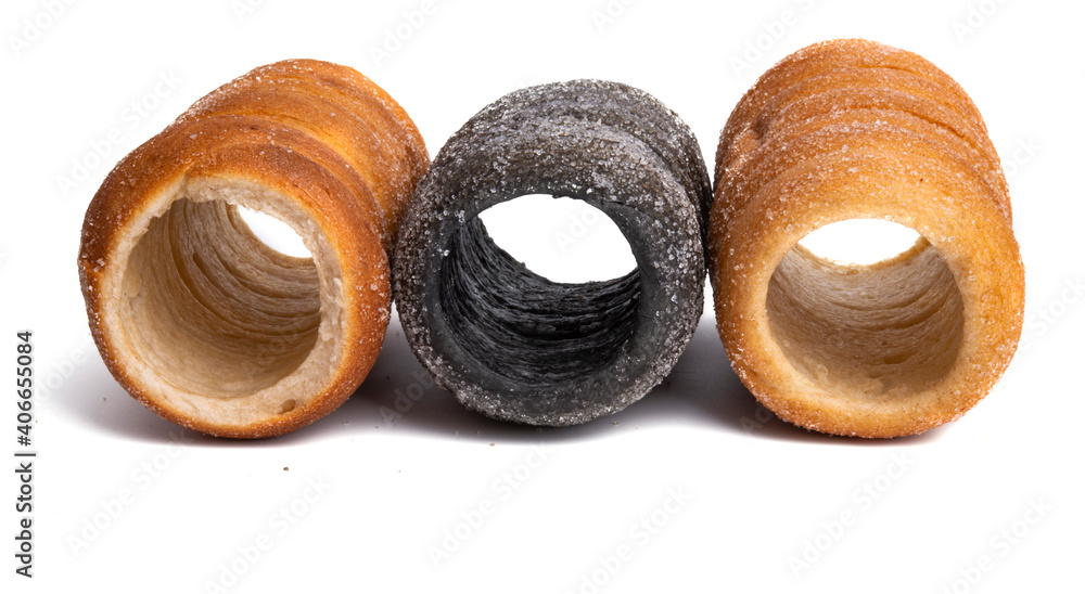 Trdelnik czech bun isolated Trdelnik czech bun isolated