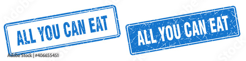 all you can eat stamp set. all you can eat square grunge sign