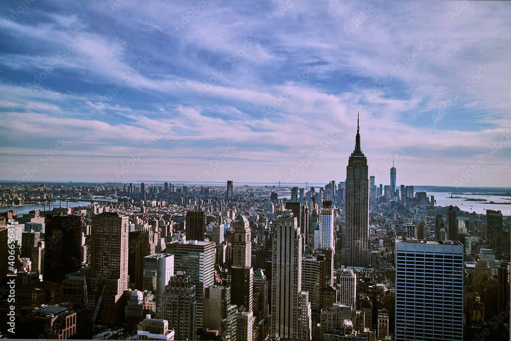 Skyscraper landscape in new york city