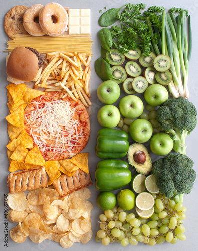Healthy green food versus u...