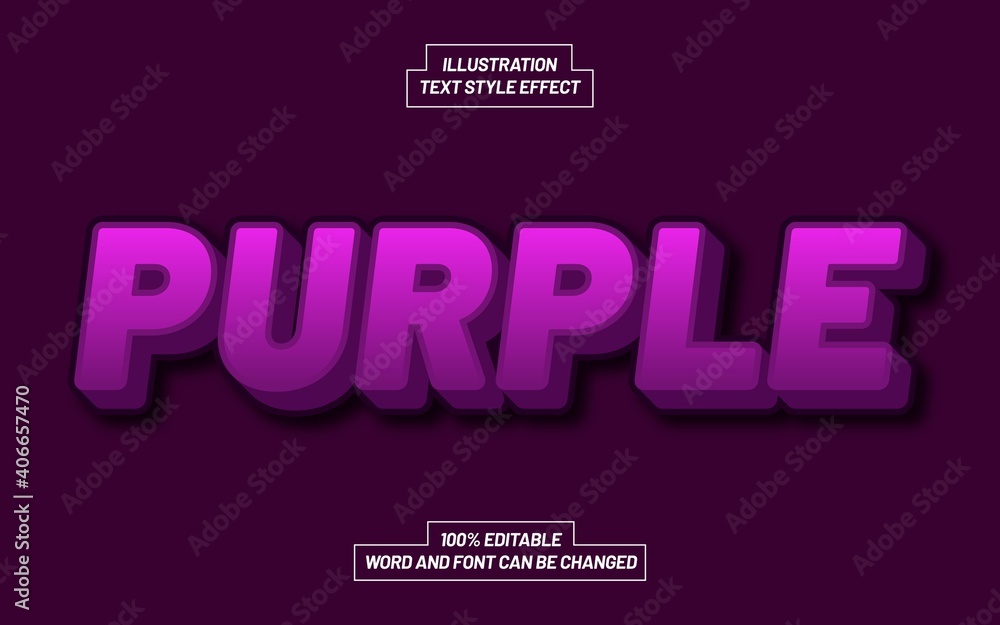 Purple Text Style Effect