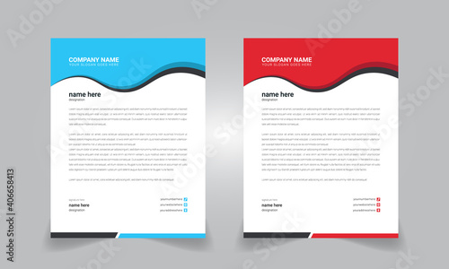 Creative Business modern letterhead design templates for your project design Vector illustration shapes © tanvir enayet