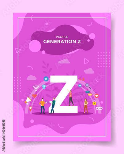 generation z for template of banners, flyer, books cover, magazine