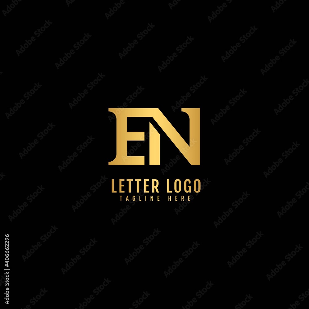 Fototapeta premium Initial Letter EN logotype company name monogram design for Company and Business logo.