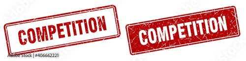 competition stamp set. competition square grunge sign