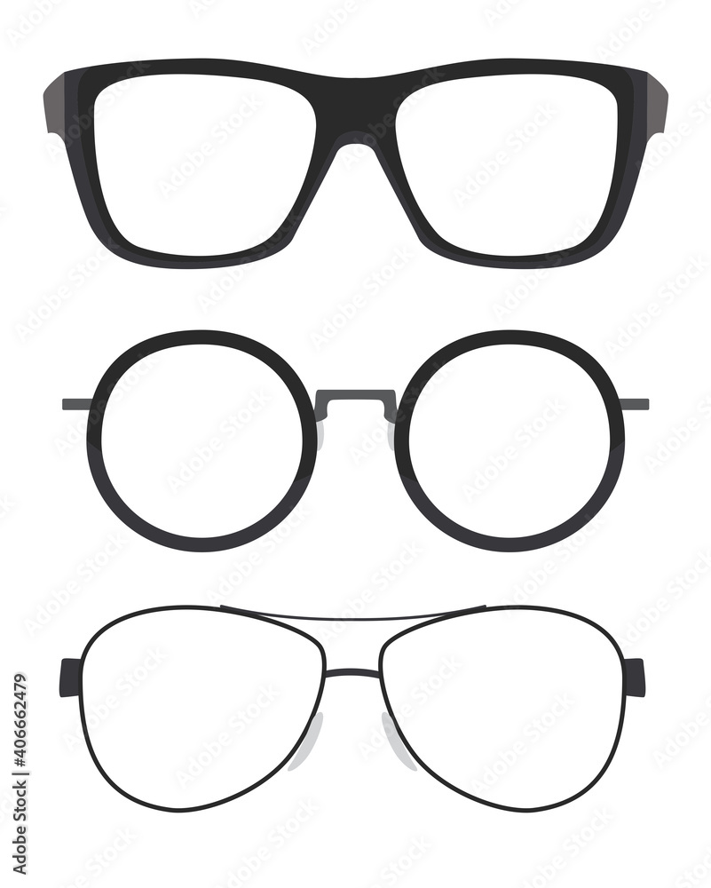 Collection Set of sun glasses icons isolated on white background. Vector Illustration EPS10 Collection Set of sun glasses icons isolated on white background. Vector Illustration EPS10