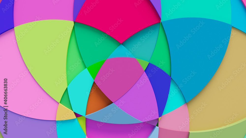 Multicolored tech background, with a geometric 3D structure. Clean, vibrant design with simple, bright, modern forms. 3D render Multicolored tech background, with a geometric 3D structure. Clean, vibrant design with simple, bright, modern forms. 3D render