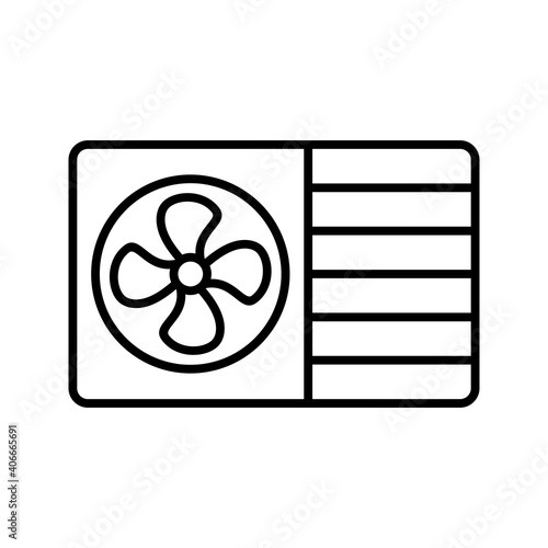 Unique Ac Window Unit Line Vector Icon