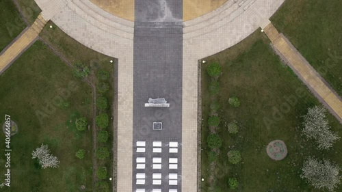 The memorial complex to the Children who died in the Great Patriotic War. Krasny Bereg (Red Beach). Zhlobin. Gomel region. Belarus. The area of the sun. Memorial to the victims of fascism
 photo