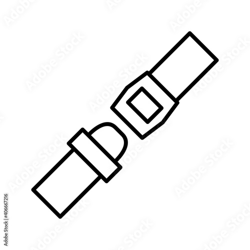 Unique Seat Belt Line Vector Icon