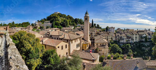 Panorama of Asolo, a medieval village in the province of Treviso in Italy, one of the most beautiful villages in Italy photo