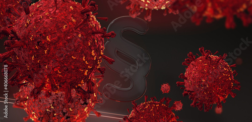 paragraph and red virus cel...