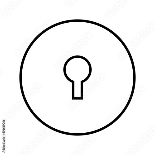 Unique icon of key hole