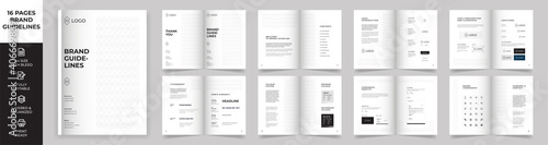 Brand Manual Template, Simple style and modern layout Brand Style , Brand Book, Brand Identity, Brand Guideline, Guide Book