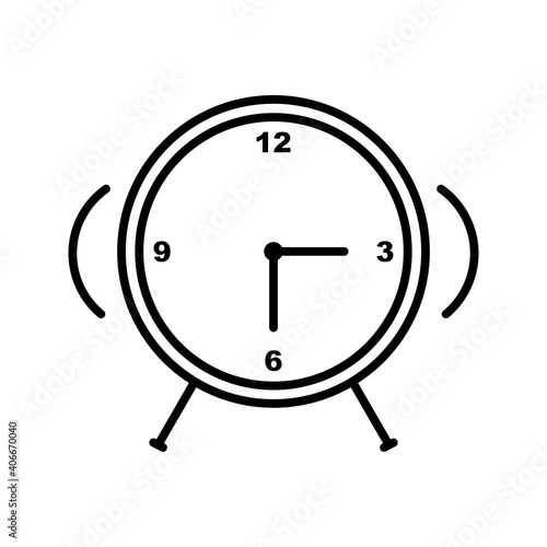 Unique Alarm clock line vector icon