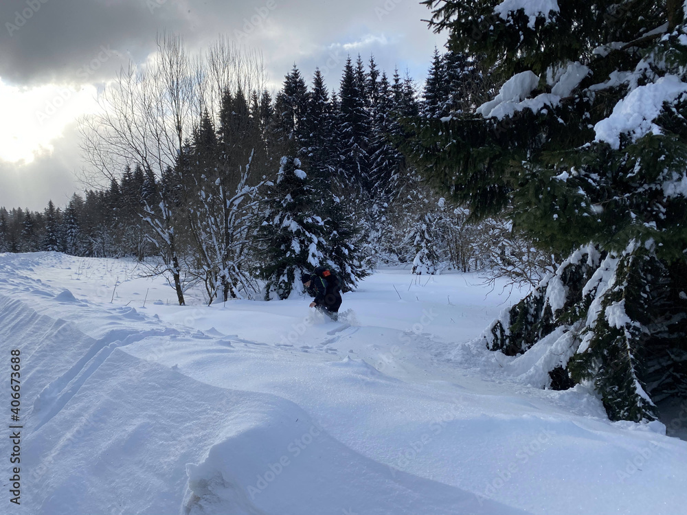Gorski kotar in Croatia winter landscape Gorski kotar in Croatia winter landscape