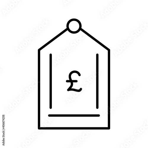 Unique Pound Tag Line Vector Icon