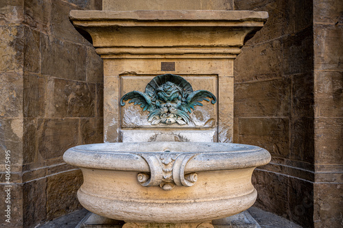 fountain in the town