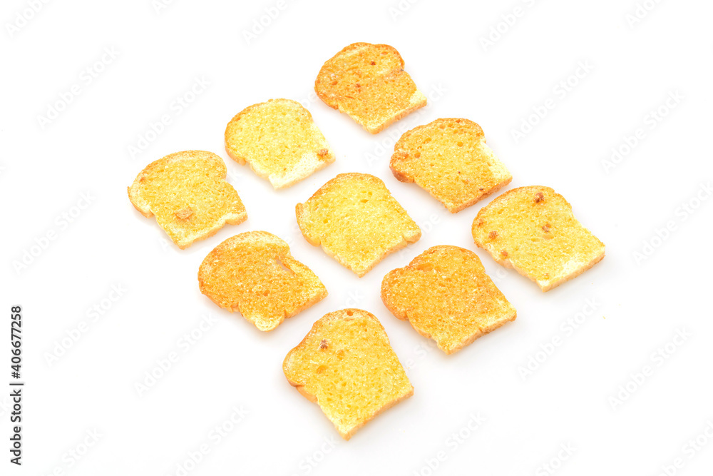 baked crispy bread with butter and sugar baked crispy bread with butter and sugar
