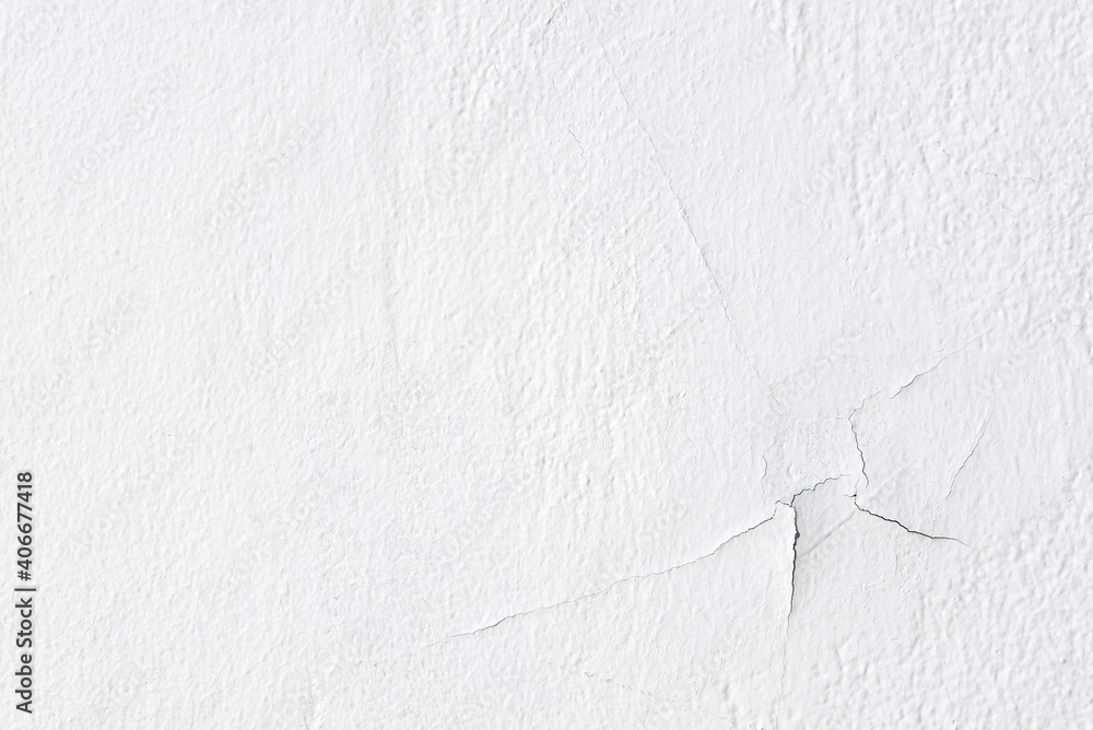 Obraz premium abstract white color crack wall texture background