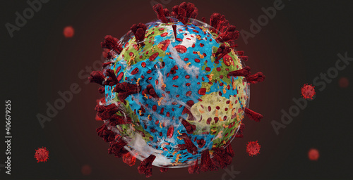 virus pandemic earth. eleme...
