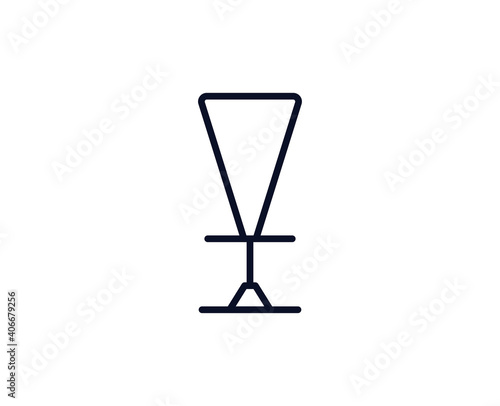 Bar chair icon. Bar black line sign. Premium quality graphic design pictogram. Outline symbol icon for web design, website and mobile app on white background. Monochrome icon of bar chair 