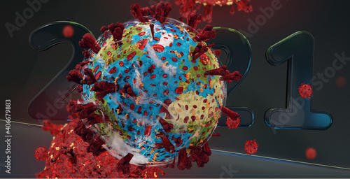 2021 virus pandemic earth. ...