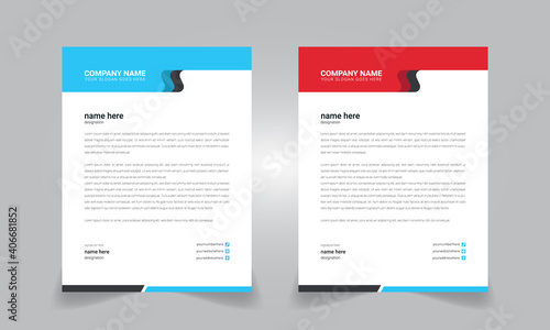 Creative  Business and Corporate letterhead design templates for your project design Vector shapes