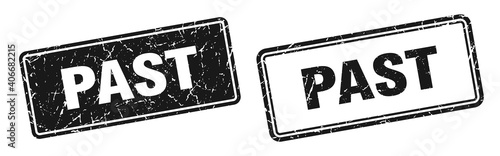 past stamp set. past square grunge sign