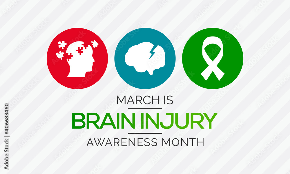 Vector illustration on the theme of Traumatic Brain Injury (TBI