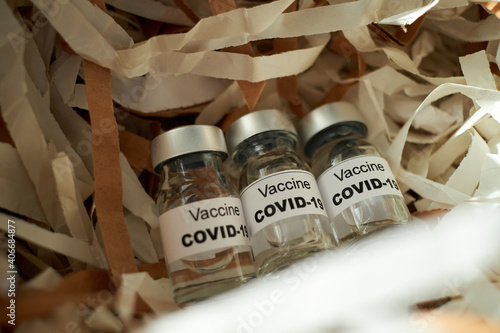 covid-19 vaccines in transport box