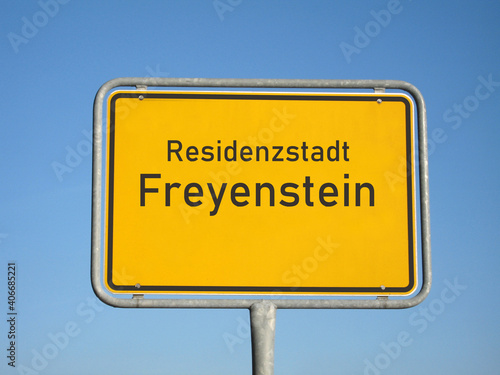 Ortsschild Residenzstadt Freyenstein photo