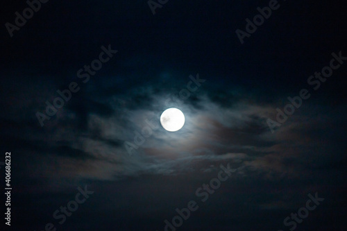 moon and light cloud  