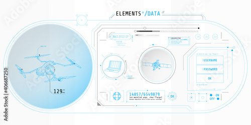Design of the virtual interface of the drone protection program.
