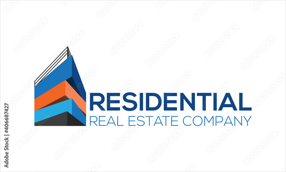 Creative real estate icon logo vector template Creative real estate icon logo vector template